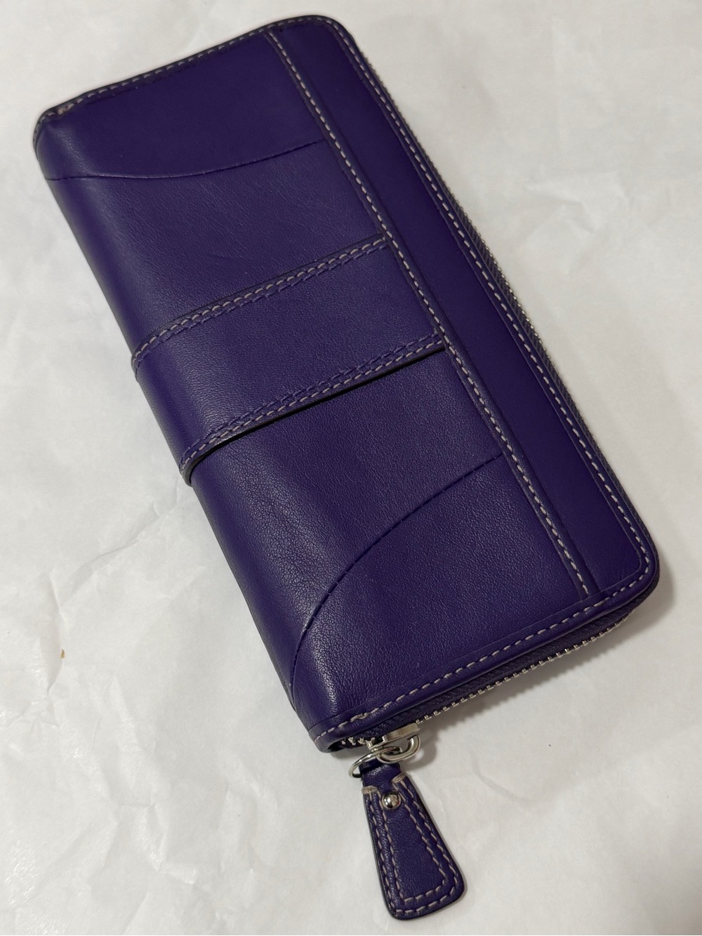 Coach Vintage Deep Purple Soho Zip Around Wallet - Picture 5 of 13